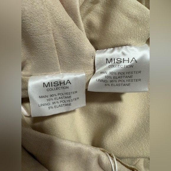 MISHA Dana Suede Top & Panette Pants Set in Buff, Size US 8, NWT - Picture 8 of 9